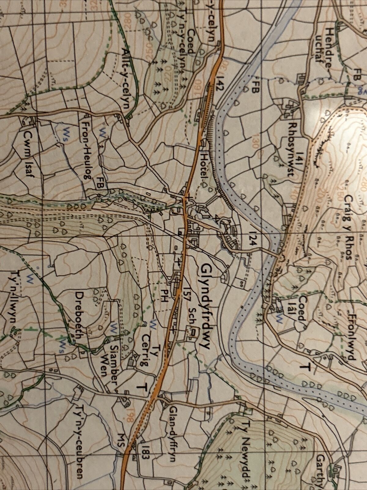 CORWEN Pathfinder Ordnance Survey SJ04/14 1:25000 1982 Glyndyfrdwy Druid