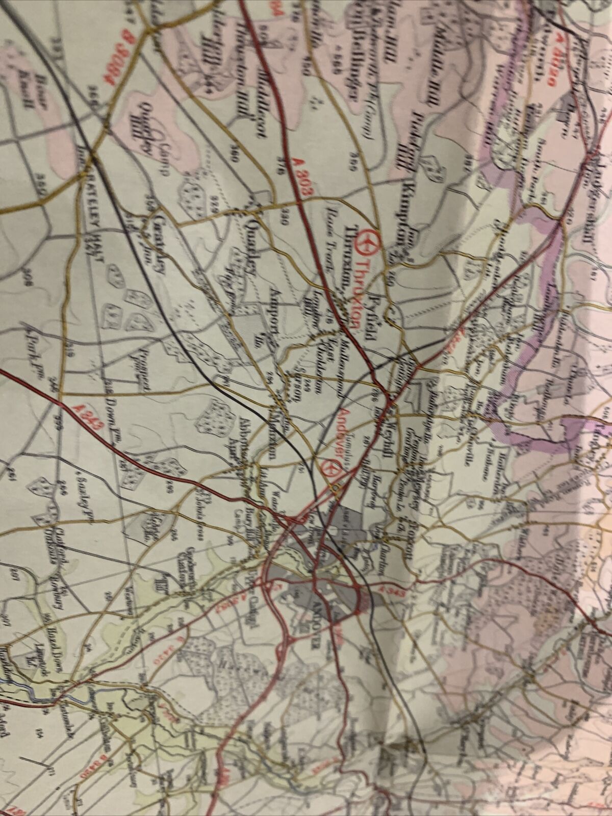 SALISBURY PLAIN Bartholomew - Half Inch Map 1972 No 8 Swindon Aldershot Andover