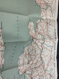 SOUTH WEST COUNTIES Numbered Road Map 2 Of 4 GEOGRAPHIA Cloth 31 X 40 In Devon