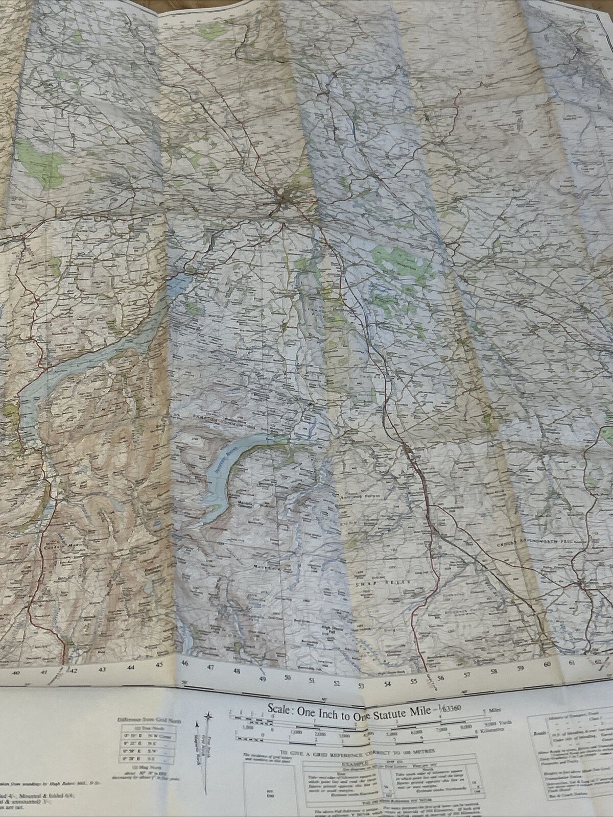 PENRITH - Ordnance Survey Paper Map 1961 Sheet 155 Seventh Series Appleby