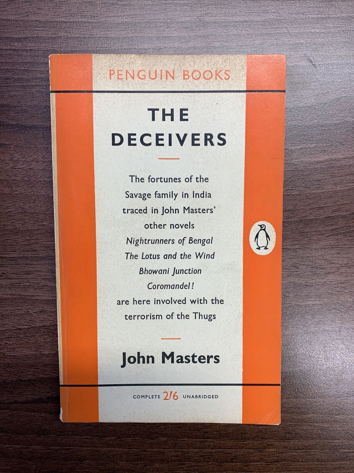 THE DECEIVERS - John Masters - Penguin Paperback 1959 No 1085 India