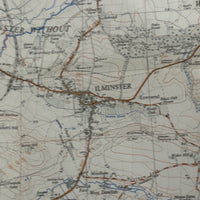 ILMINSTER Ordnance Survey CLOTH Sheet 31/31 1:25000 1949 Whitelackington Ilton