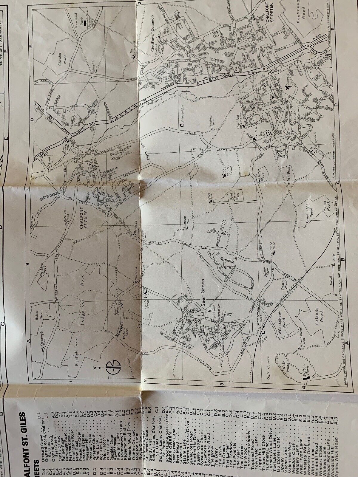 Chesham & Amersham - The Chalfonts - Map - 1980s?