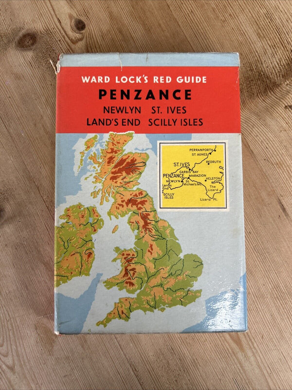 PENZANCE Newlyn St Ives Lands End Scilly Ward Locks Red Guide Dust Jacket Maps