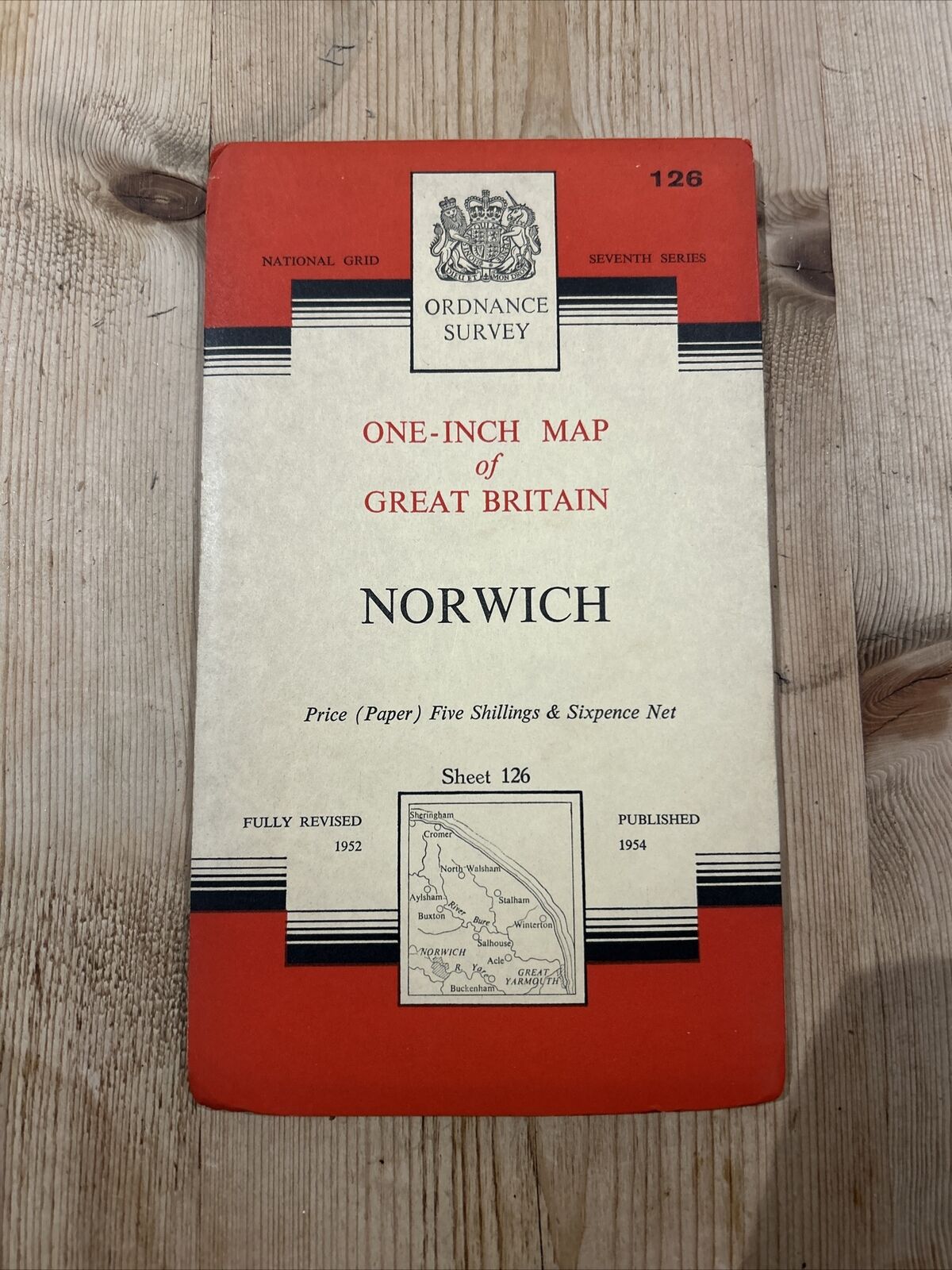 NORWICH Ordnance Survey Seventh Series Paper One Inch 1954 Sheet 126 Martham