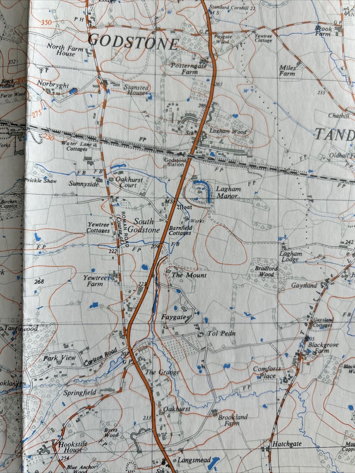 LINGFIELD Ordnance Survey First Series Sheet TQ34 1:25,000 1956 Tandridge