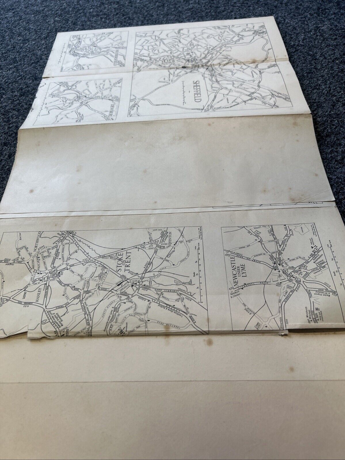 NORTH MIDLANDS LINCOLNSHIRE 1935 Ordnance Survey CLOTH Sheet 6 Quarter Inch Map