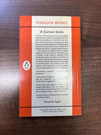 A CERTAIN SMILE Francoise Sagan - Penguin Paperback No 1444 1961 France