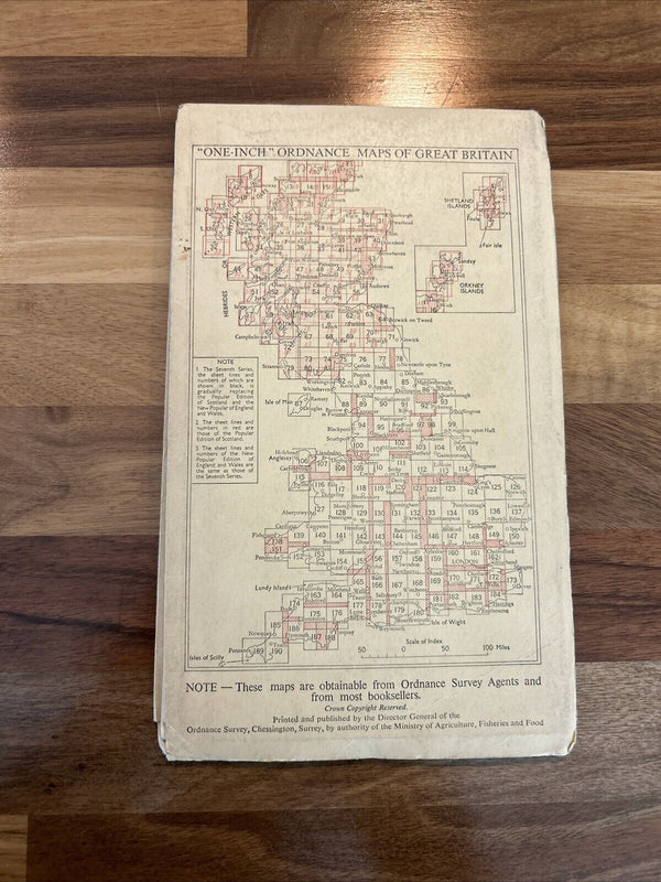 EXETER Ordnance Survey Sixth Series One inch 1946 Sheet 176 Sidmouth Chudleigh