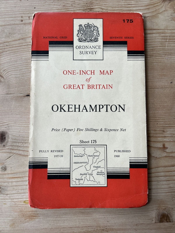 OKEHAMPTON Ordnance Survey Seventh Series Paper One inch 1960 Sheet 175 Devon