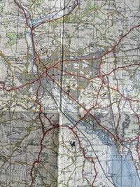 EXETER Ordnance Survey Seventh Series Cloth One inch 1960 Sheet 176 Sidmouth