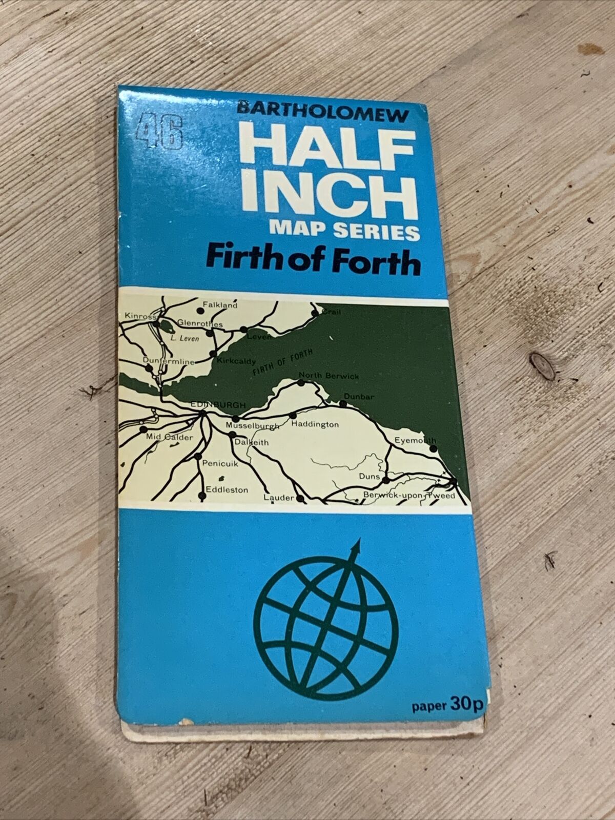 FIRTH OF FORTH Bartholomew Half Inch Map No 46 Scotland 1970 Edinburgh Kinross