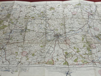 BEDFORD Ordnance Survey Cloth One In Map 1919 Sheet 84 See Pencil Markings