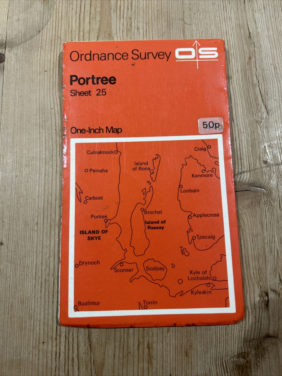 PORTREE Ordnance Survey Map One Inch 1956  Sheet 25 Scotland Scalpay Crowlin Isl