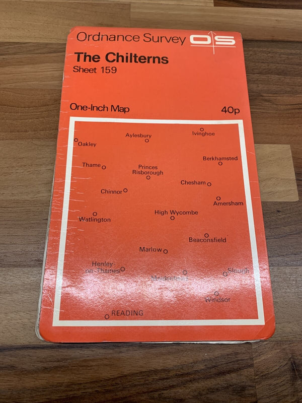 THE CHILTERNS Ordnance Survey One Inch Sheet 159 1968 Amersham Thame Wendover