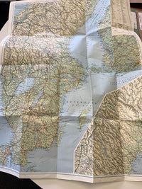 SWEDEN Geographia Map 1970s 