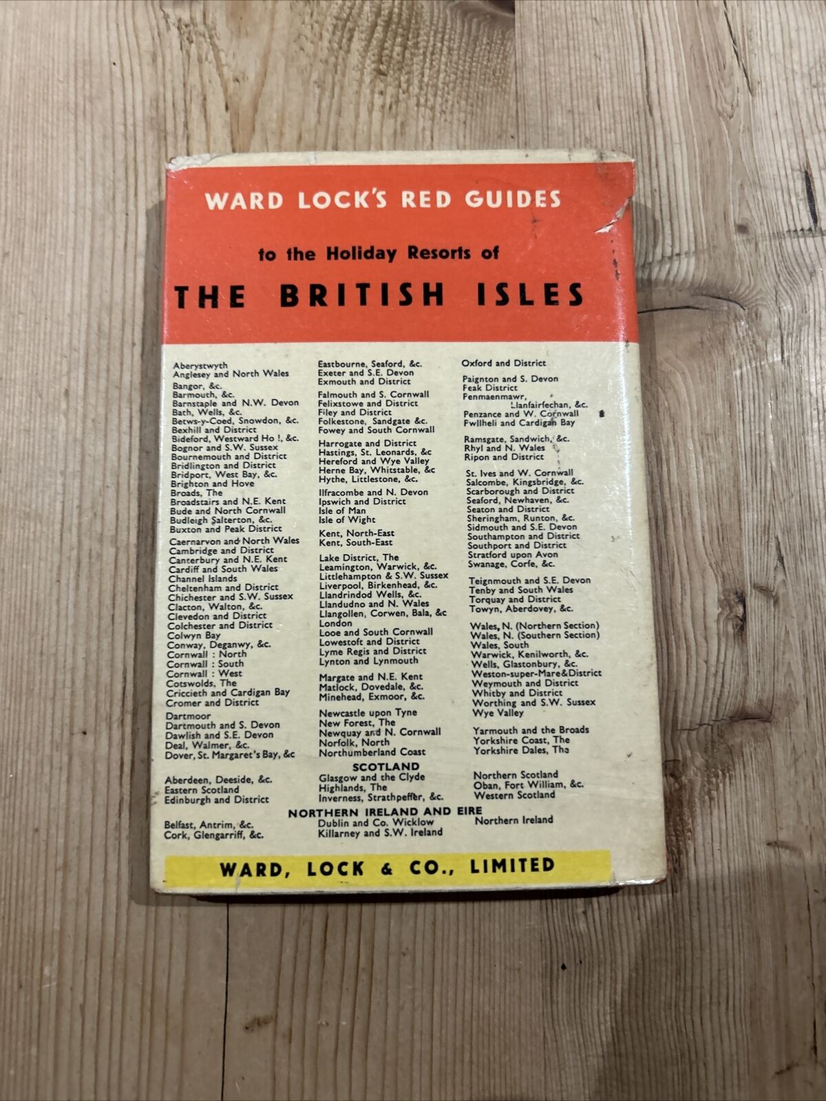 NORTH WALES Southern Section - Ward Locks Red Guide Hardback Dust Jacket Maps