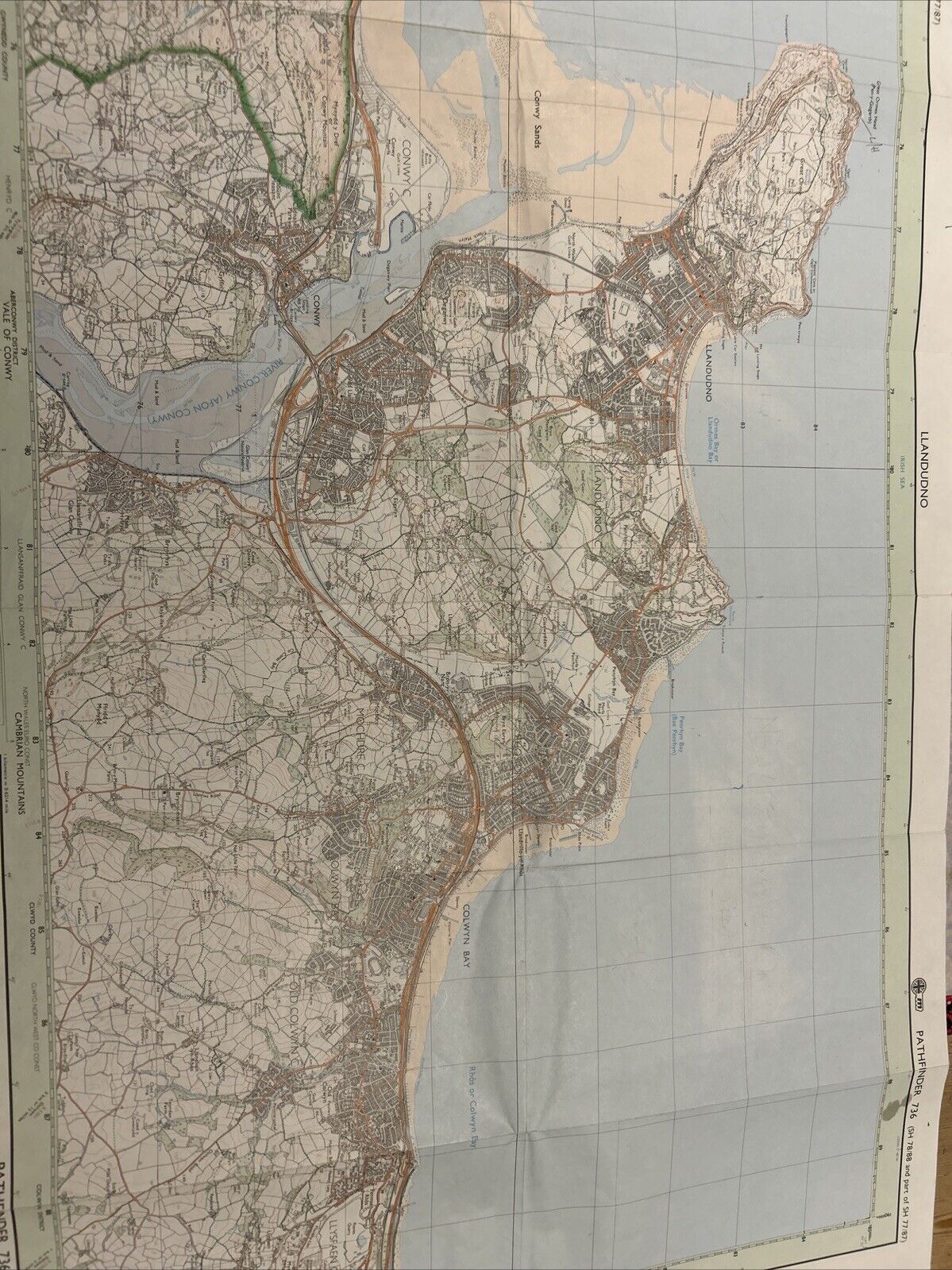 LLANDUDNO Ordnance Survey Map Pathfinder 736   1994 Conwy Penmaenmawr