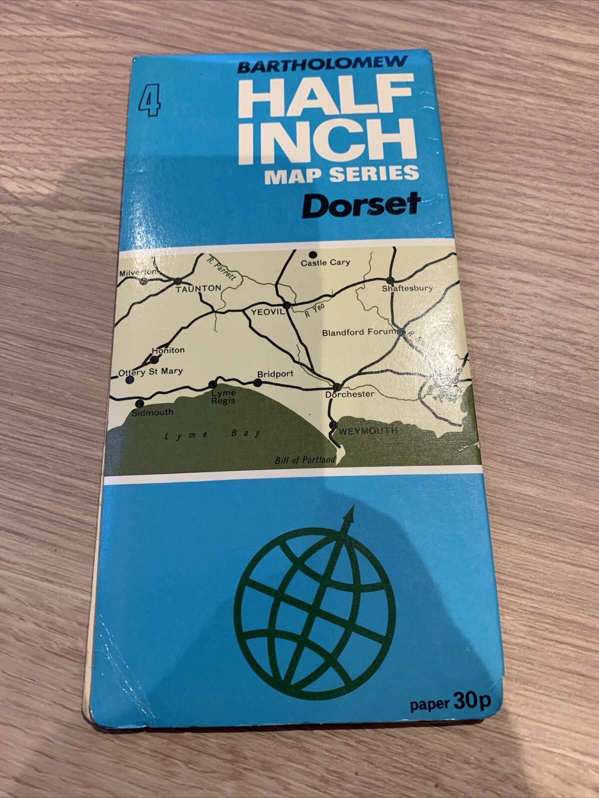 Bartholomew Half Inch Map No 4 Dorset 1971 Weymouth Poole Taunton