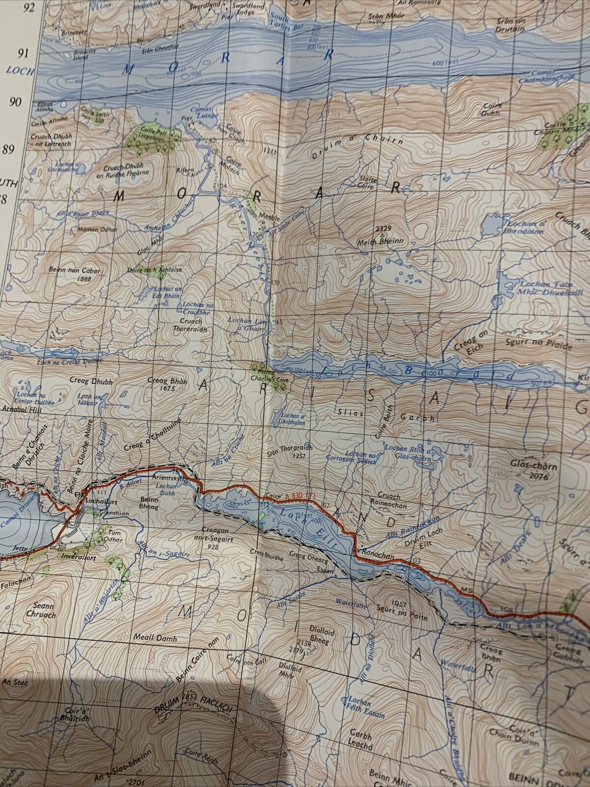 Loch Arkaig Ordnance Survey 7th Series One Inch Map 1966 No 35