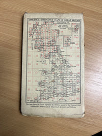 LUDLOW Ordnance Survey Cloth One Inch Map 1947 Sixth Edition Sheet 129 Bouldon