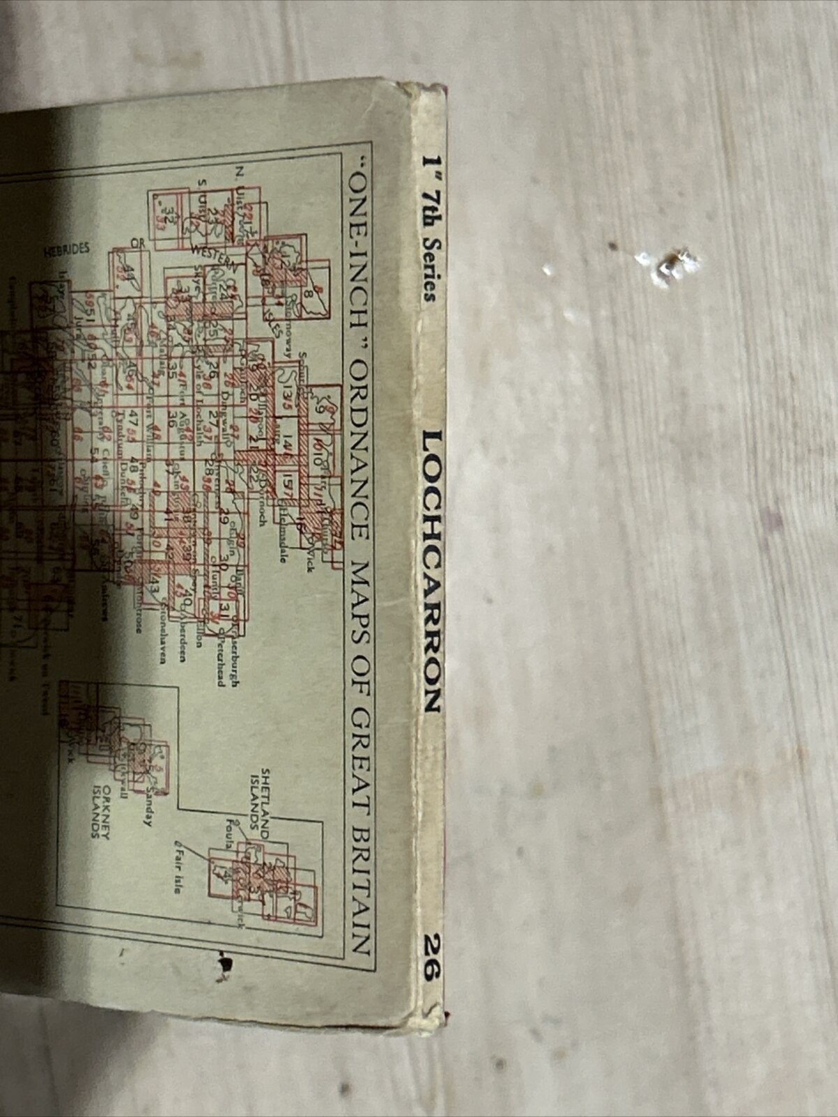 LOCHCARRON Ordnance Survey Paper Map One Inch 1957 Print Sheet 26