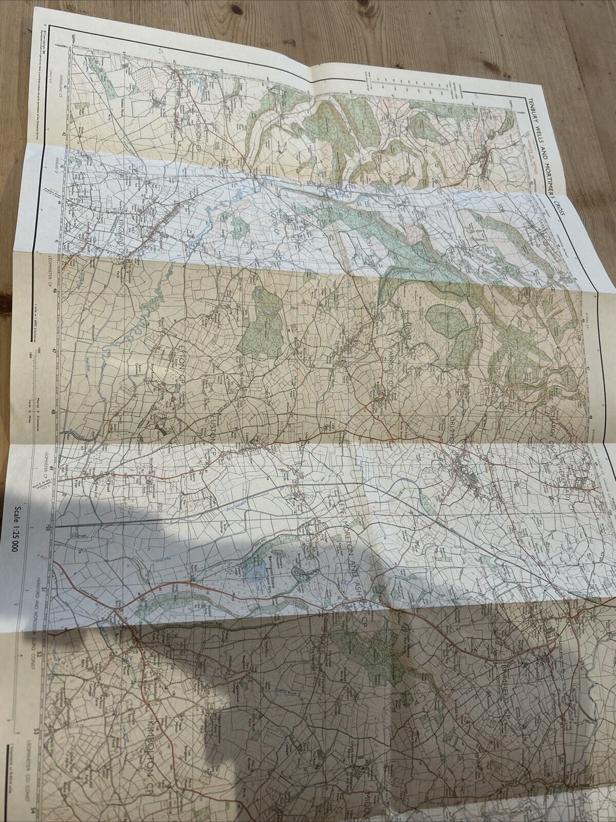 TENBURY WELLS MORTIMERS CROSS  Pathfinder Ordnance Survey SO 46/56 1:25000 1983