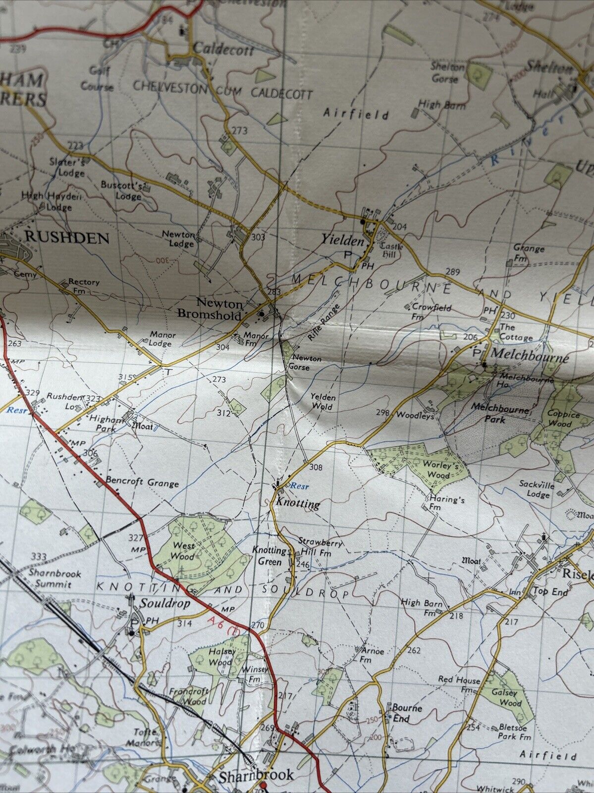 HUNTINGDON & PETERBOROUGH Ordnance Survey 7th Series CLOTH 1 inch 1954 Sheet 134