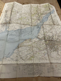 BRISTOL & NEWPORT Ordnance Survey Seventh Series CLOTH One inch 1949 Sheet 155