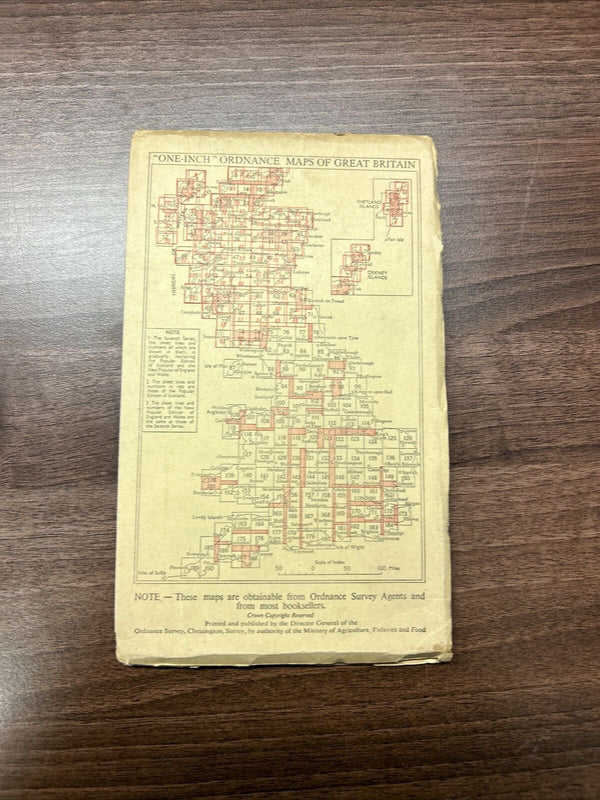 OXFORD & NEWBURY Ordnance Survey CLOTH 6th Series 1940 Sheet 158 One Inch Didcot