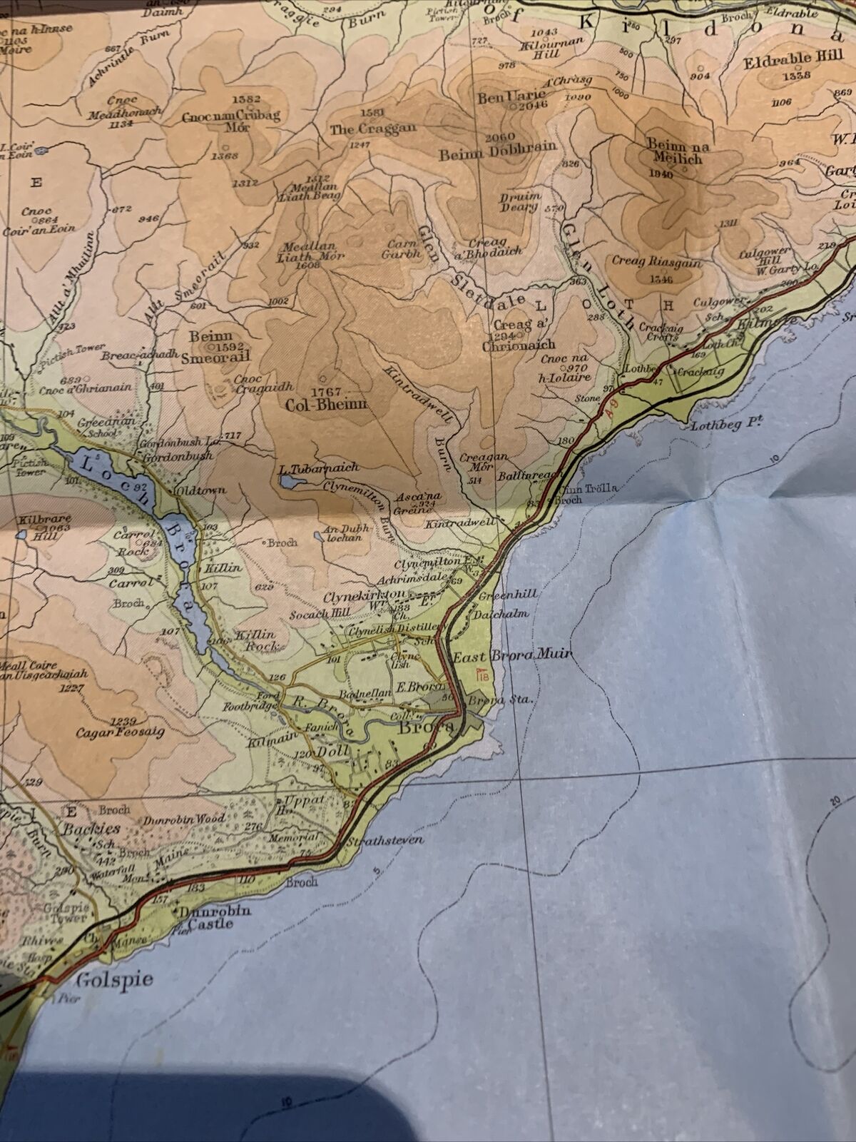 Bartholomew Half Inch Map No 59 Dornoch Firth  1971 Cromarty Burghead Lairg