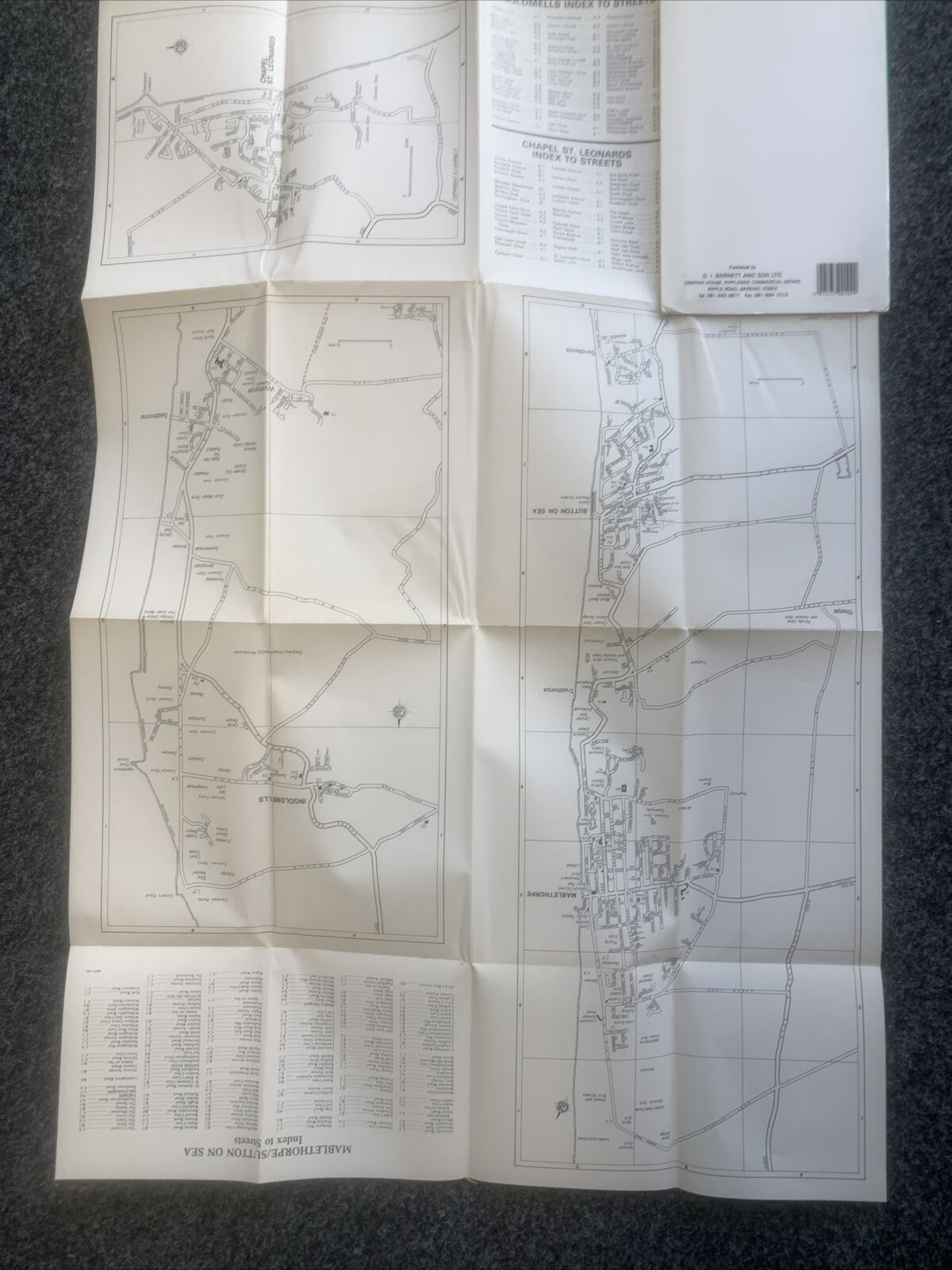 SKEGNESS Mablethorpe  Barnett 1980s? Plan Map - Advertising Sutton On Sea