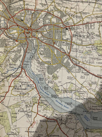 IPSWICH Ordnance Survey Seventh Series Paper One inch 1956 Sheet 150 Frinton