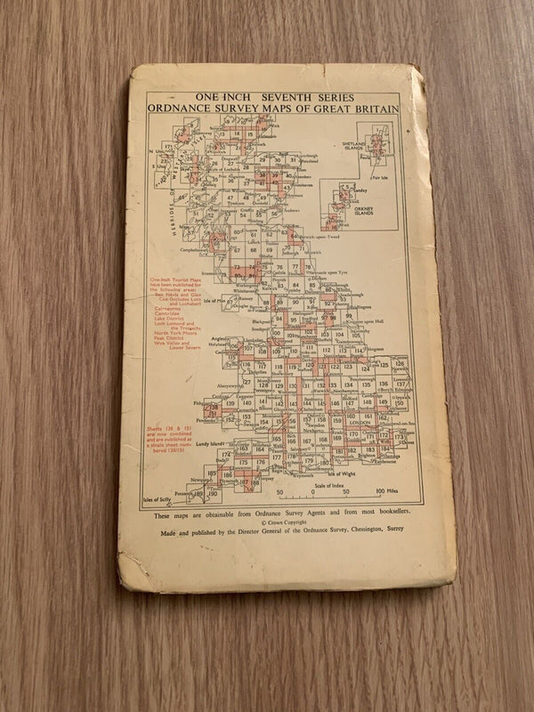 BARNSTABLE Devon Ordnance Survey Paper Map 1960 Seventh Series No 163