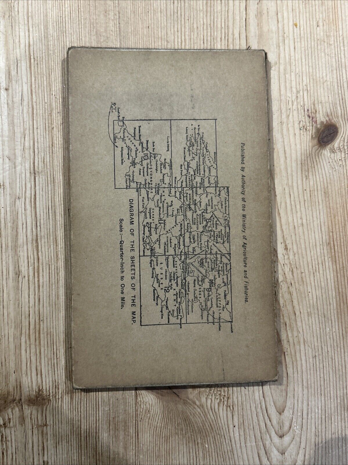 ENGLAND SOUTH WEST Ordnance Survey Cloth Quarter Inch Map 1920 Sheet 10 Sections