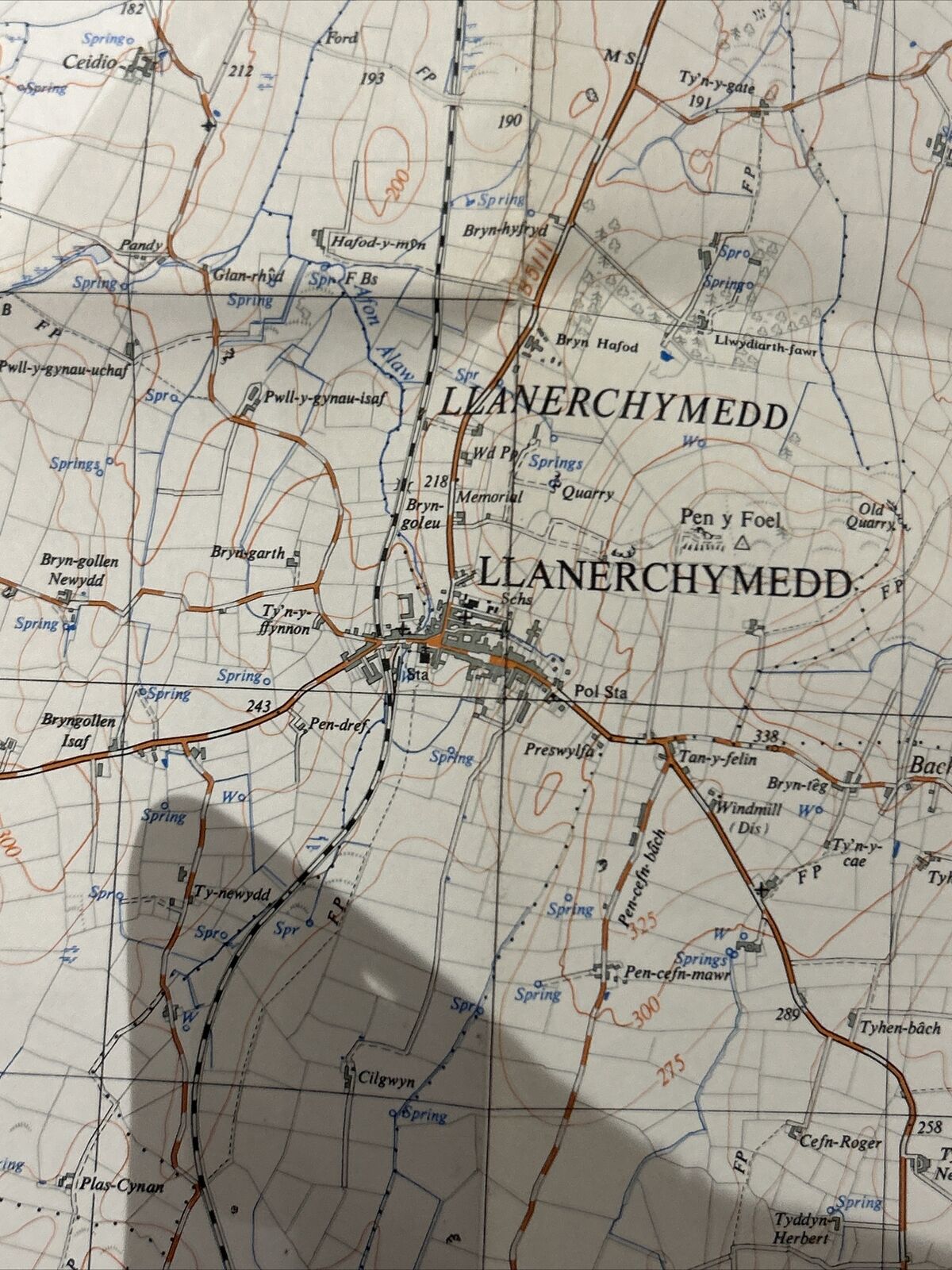 LLANERCHYMEDD Ordnance Survey Sheet SH48  2 & Half Inch MAP 1956