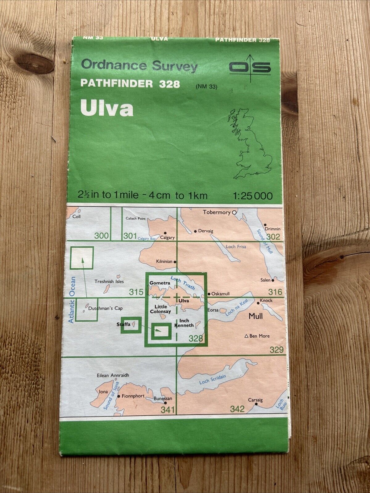 ULVA Ordnance Survey Map Pathfinder 328 1978 Staffa Little Colonsay