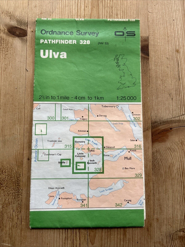 ULVA Ordnance Survey Map Pathfinder 328 1978 Staffa Little Colonsay
