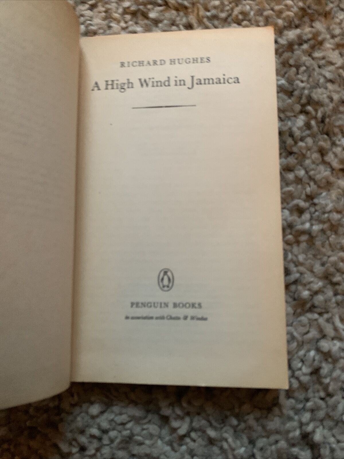 A HIGH WIND IN JAMAICA  By Richard Hughes 1974 Penguin Modern Classic