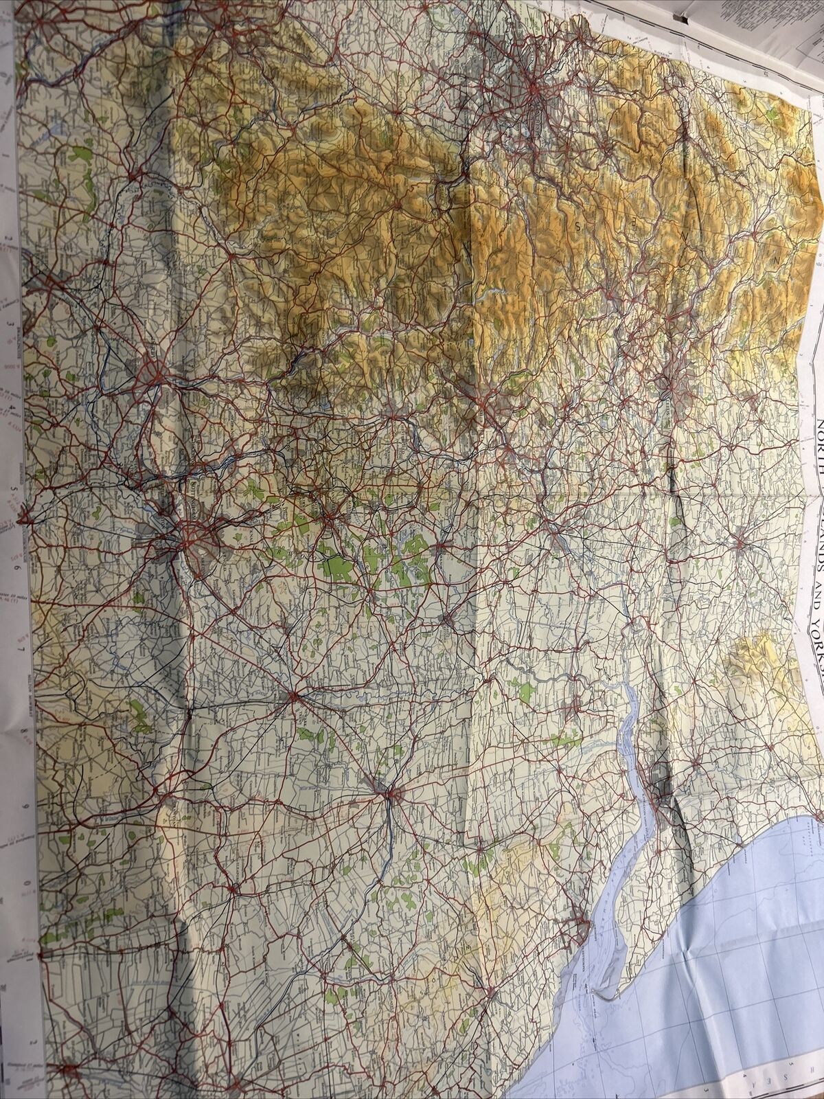 NORTH MIDLANDS & YORKSHIRE 1964 Ordnance Survey Paper Quarter Inch Map Sheet 11