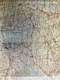 NORTH MIDLANDS LINCOLNSHIRE 1935 Ordnance Survey CLOTH Sheet 6 Quarter Inch Map