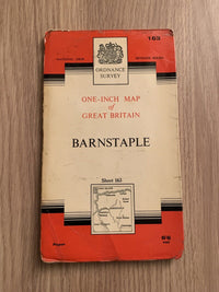 BARNSTABLE Devon Ordnance Survey Paper Map 1960 Seventh Series No 163