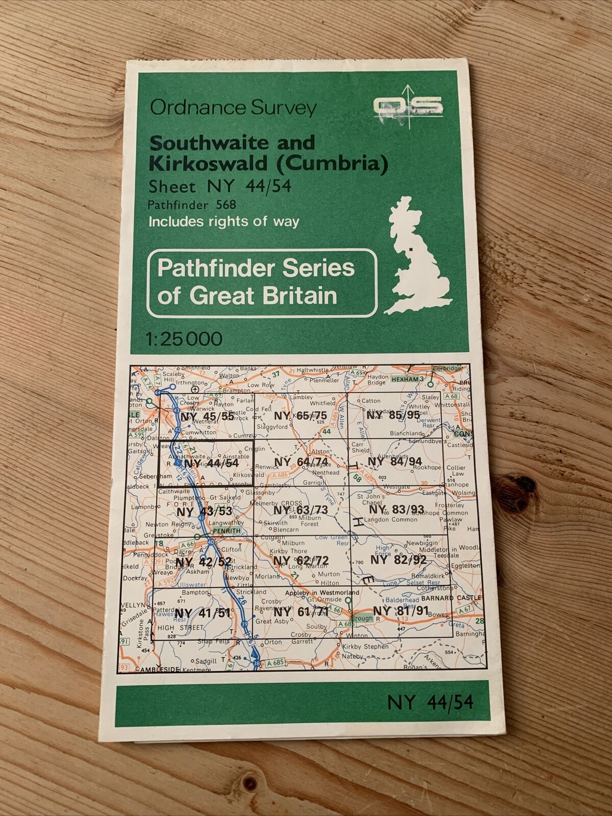 Southwaite & Kirkoswald Pathfinder Ordnance Survey Sheet NY44/54 1:25000 Cumbria