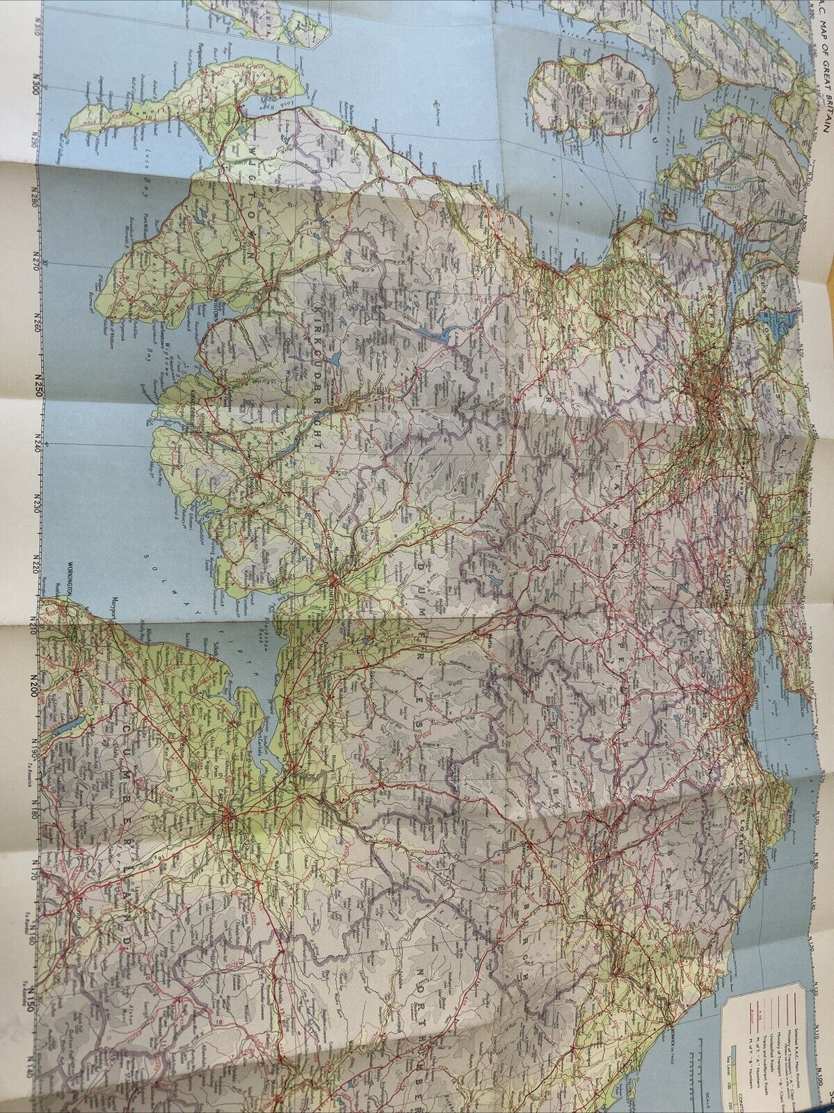 SOUTH SCOTLAND Sheet 6 - Bartholomew RAC Sixth Inch Map - Paper