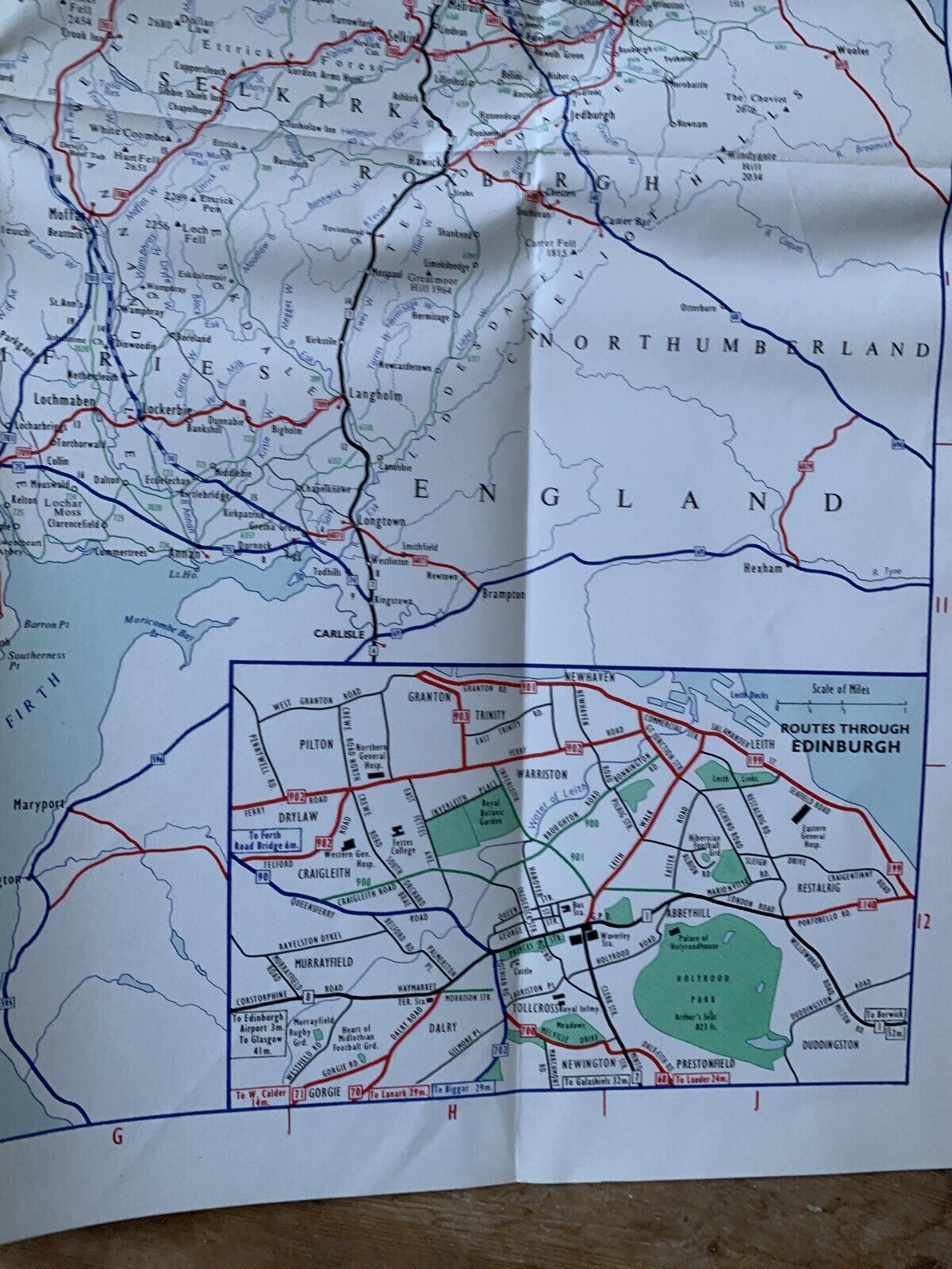 SCOTLAND Johnstons & Bacon Nu-way Map 1966 To Be Framed? One Sided Paper