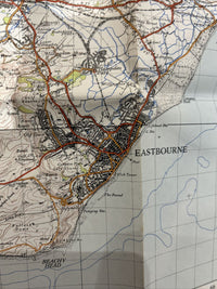 EASTBOURNE Lewes - Ordnance Survey Sixth Edition One inch 1940 Sheet 183 Paper