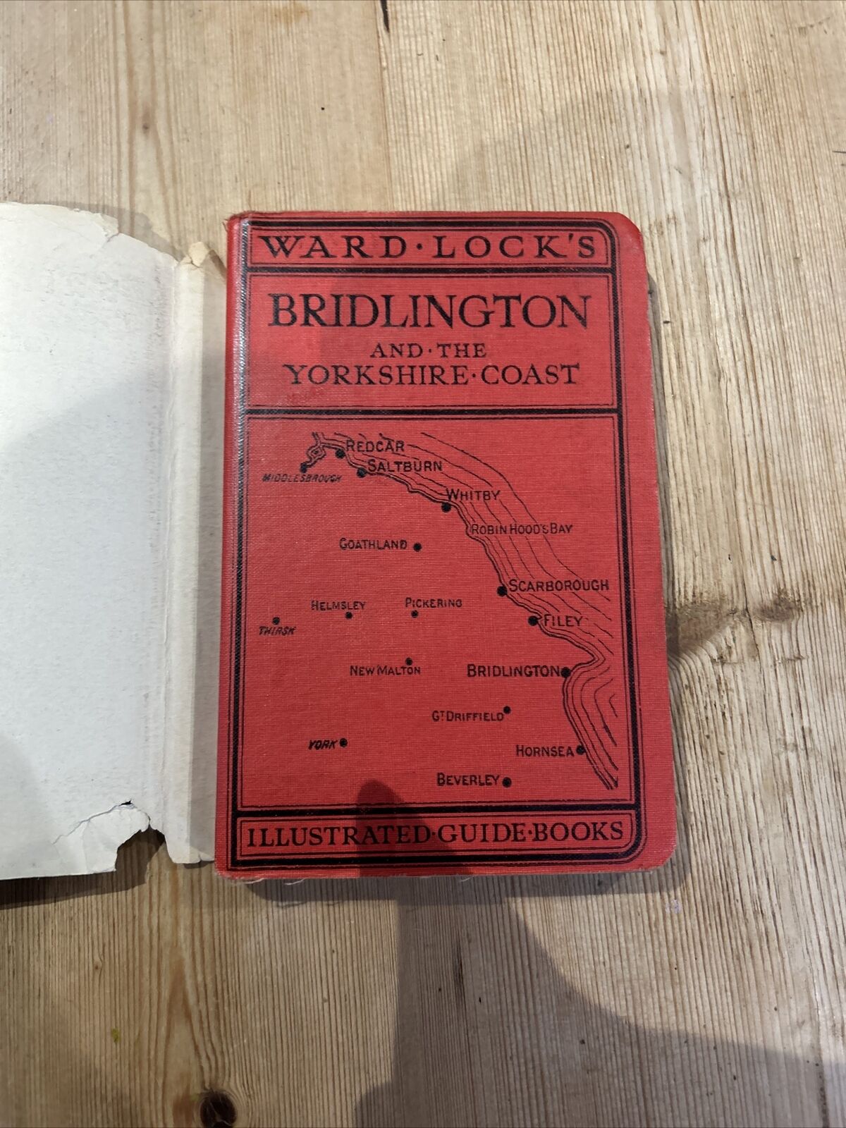 BRIDLINGTON & Yorkshire Coast, Ward Locks Red Guide Hardback Dust Jacket Maps