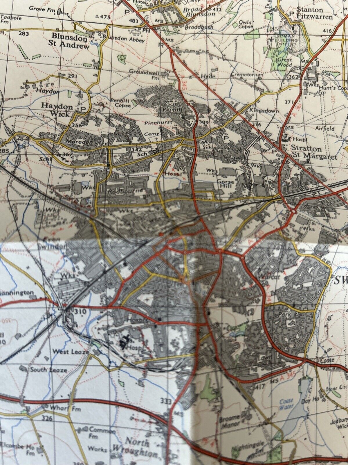 SWINDON Ordnance Survey One inch 1968 Sheet 157 Fairford Marlborough