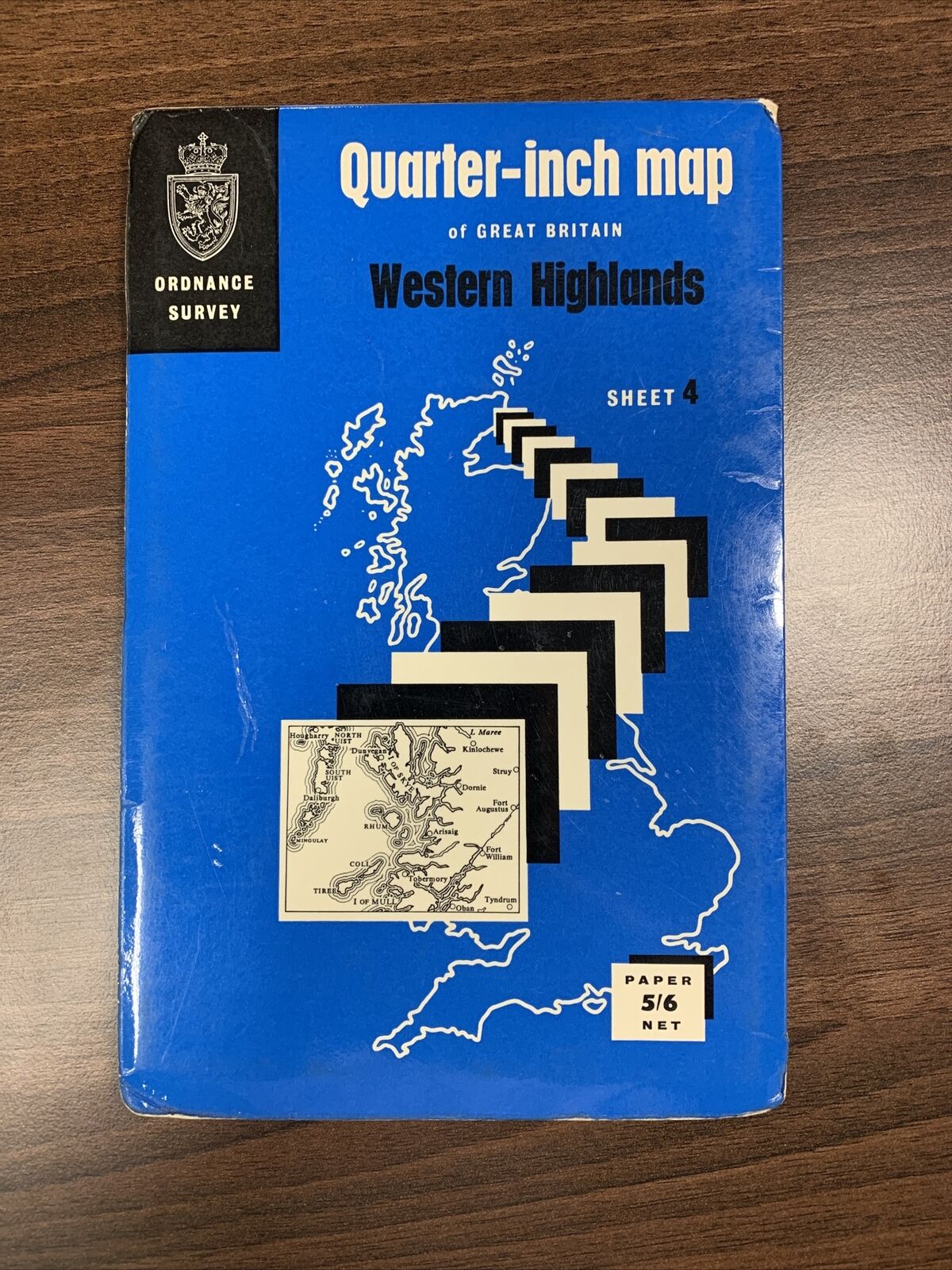 WESTERN HIGHLANDS - Ordnance Survey Quarter Inch Sheet 4 1967 Mull Skye