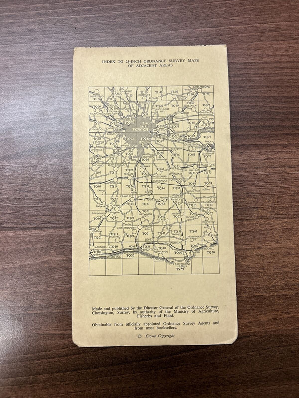 BARNET HENDON Ordnance Survey Map 1956 2 & Half Inch Sheet TQ29 1:25,000